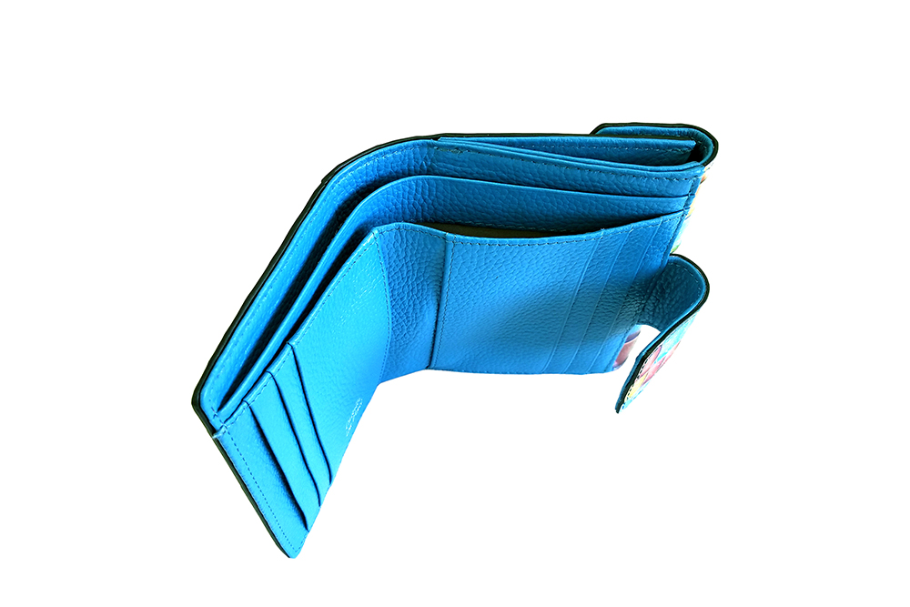 Mosaic Croco Folding Flap Purse